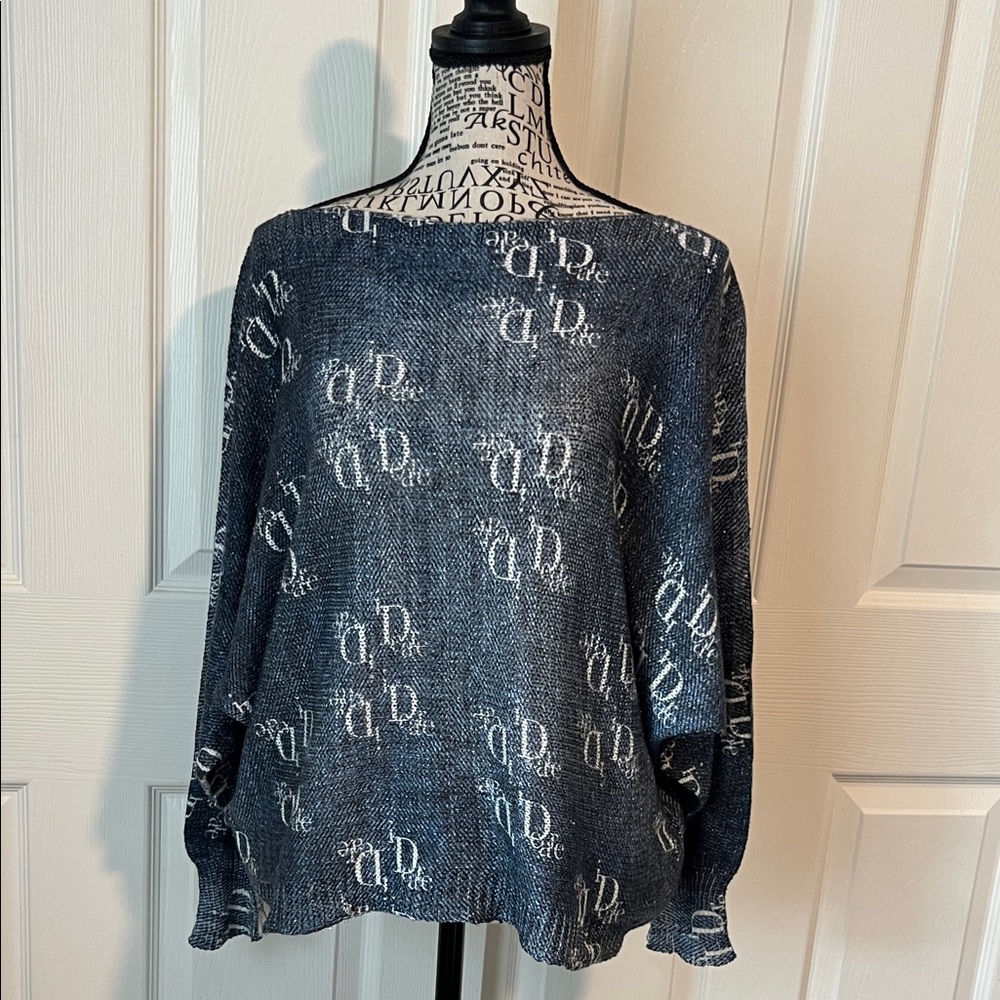 Free for Humanity Blue Monogram Women's Sweatshirt